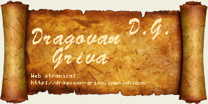Dragovan Griva vizit kartica